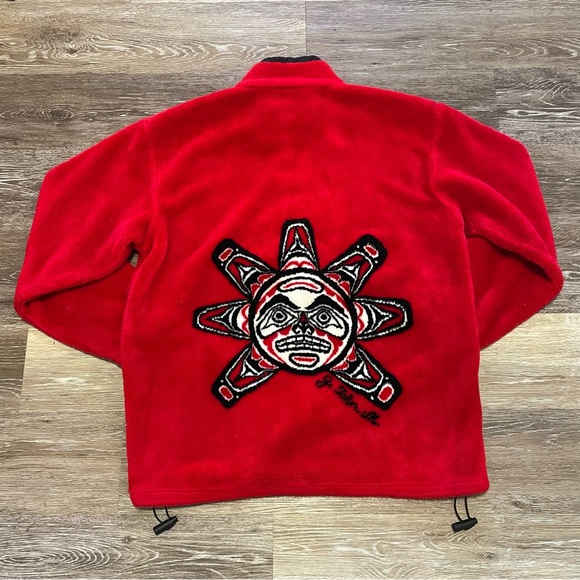 Coastlines Other - Vintage Coastlines Canada Fleece Jacket Haida Native Sun Full Zip Size Large